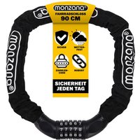 Monzana - Fahrradschloss 90-120cm Zahlencode 6mm Stahlkettenglieder 5-stelliges Zahlenschloss Kettenschloss Motorradschloss 90cm von monzana