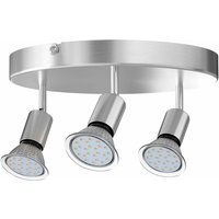 Led Deckenstrahler Spotleuchte 1 2 3 4 flammig schwenkbar GU10 inkl Leuchtmittel Deckenlampe Deckenleuchte 3 Flammig rund - Monzana von monzana