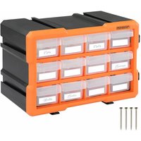 Monzana - Kleinteilemagazin Sortimentskasten erweiterbar verschiedene Größen Sortierbox für Kleinteile Aufbewahrungsbox 24 Fächer Boxsystem von monzana