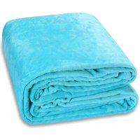 Monzana - Premium Kuscheldecke Tagesdecke Decke Wohndecke Sofadecke Mikrofaserdecke 300g/ m² l- xxl 200x150 - hellblau von monzana