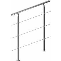 Monzana - Treppengeländer Edelstahl Innen und Außen Handlauf Geländer Brüstung Balkon 3 Querstreben, 100 cm Monzana - Treppengeländer Edelstahl Innen und Außen Handlauf Geländer Brüstung Balkon 3 Querstreben, 100 cm von monzana