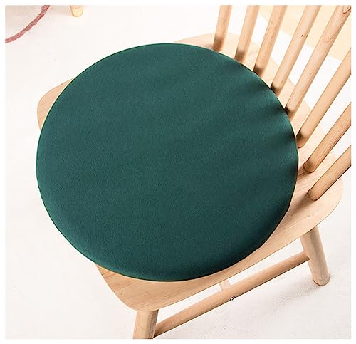 MOODMUSE 1/2/4er Set Rund Stuhlkissen Memory-Schaum Rundes Sitzkissen Rutschfestes Rundes Hockerkissen Atmungsaktive Abnehmbare Stühle Kissen (Color : Green, Size : 30CM(2 Pack)) von MOODMUSE