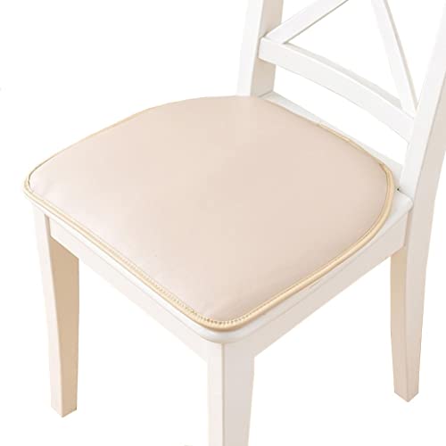 MOODMUSE 1/4er Set Stuhlkissen Für Esszimmerstühle,Leder U-Form Komfortable Küche Stuhl Kissen,rutschfeste Sitzkissen (Color : Beige, Size : Pack of 1) von MOODMUSE