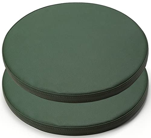 MOODMUSE 2er Set Memory-Schaum Runde Stuhlkissen,Anti-Rutsch Weiche Runde Stuhl Sitzkissen/Hocker Kissen Komfortable Bar Sitzkissen (Color : Green, Size : 30 * 2CM) von MOODMUSE