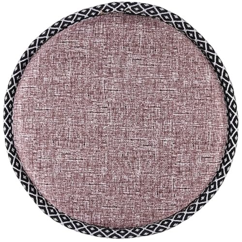 MOODMUSE Runde Hocker-Kissen,Rund Stuhlkissen 30cm/33cm/35cm/40cm/45cm Rund Sitzkissen rutschfeste Kleine Hocker Stuhlpolster Mit Krawatten (Color : Color6, Size : 35 * 35 * 3cm) von MOODMUSE