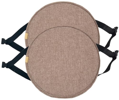 Rundes Stuhlkissen,Runde Sitzkissen For Hohe Hocker Mit Bändern,2er-/4er-Pack Rundes Stuhlpolster,Mehrfarbig Erhältlich, Rutschfeste Hockerpolster For Hocker, Küchenstühle(Coffee Gray,33cm (pack of 2) Rundes Stuhlkissen,Runde Sitzkissen For Hohe Hocker Mit Bändern,2er-/4er-Pack Rundes Stuhlpolster,Mehrfarbig Erhältlich, Rutschfeste Hockerpolster For Hocker, Küchenstühle(Coffee Gray,33cm (pack of 2) von MOODMUSE