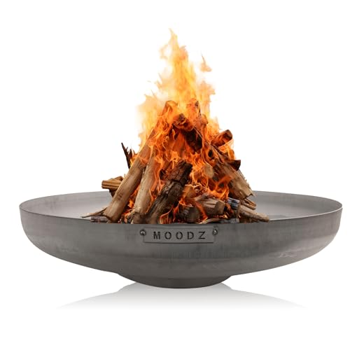 MOODZ Outdoor Living Feuerschale 60 cm Edelstahl - Feuerschalen für den Garten - Feuerstelle Outdoor & Feuertonne - Feuerschale aus Edelstahl (Ø 60 cm) von MOODZ Outdoor Living