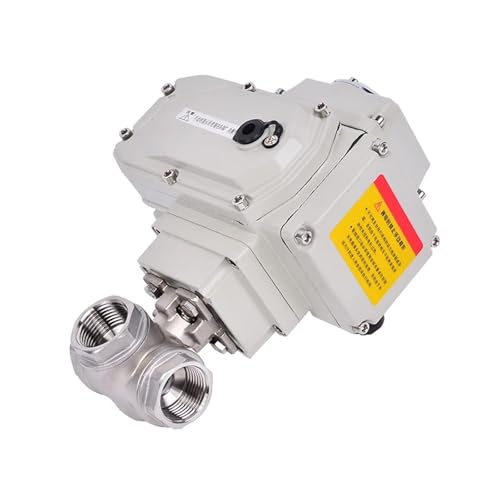 1 "Dreiwege-Motorkugelhahn DC24V AC220V Edelstahl Q941/45F-16P T/L-Typ Innengewinde Elektrischer Kugelhahn(24VDC-T TYPE) von MOOEDJKL