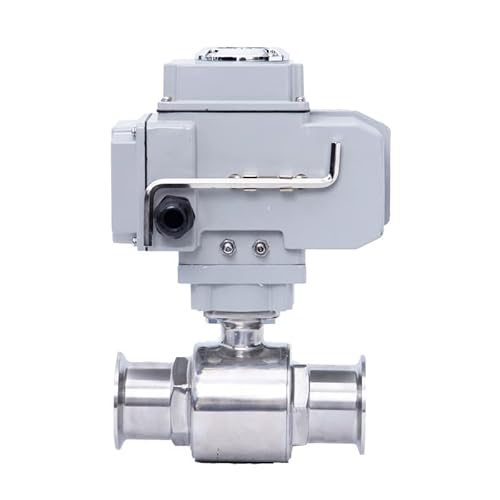 45 mm 2-Wege-Plattform-Motorkugelhahn Edelstahl Q911F-16P Sanitär-Tri-Clamp-Ferrule-Typ Elektrischer Kugelhahn(110VAC) von MOOEDJKL