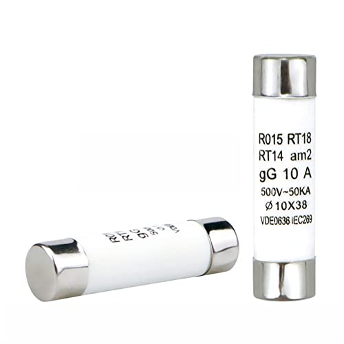 5 Stück 10 * 38 flinke Keramiksicherung 10 x 38 mm Sicherungen 500 V 0,5 A 1 A 2 A 4 A 5 A 6 A 8 A 10 A 16 A 20 A 32 A RO15 RT18 RT14 R015(10A) von MOOEDJKL