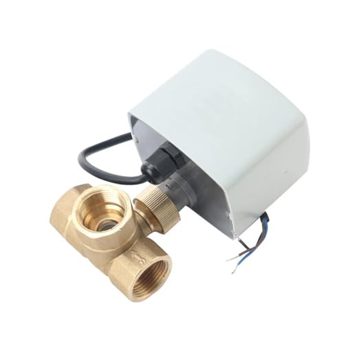 DN40 3-Wege-Motorkugelhahn 220 V 12 V 24 V 3-Draht 2-Steuerung Elektrischer Messingkugelhahn mit großem Drehmoment Metallmotor(24VDC) von MOOEDJKL
