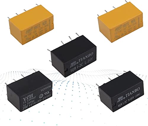MOOEDJKL Relais 5PCS DPDT PCB Relais 3V 5V 9V 12V 24 V 8 Pins Relaisschalter(5vdc) von MOOEDJKL
