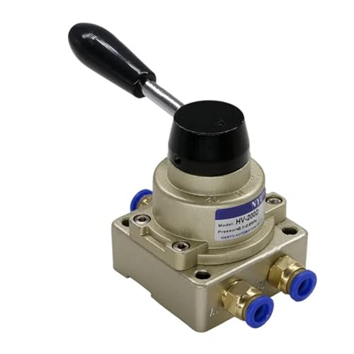 Pneumatische Schalter Hand Drehventil HV200D ein-in und Zwei-Out Zylinder Control umkehr Ventil Hand Ventil 02B(Hv-03 3i8thread,6mm) von MOOEDJKL