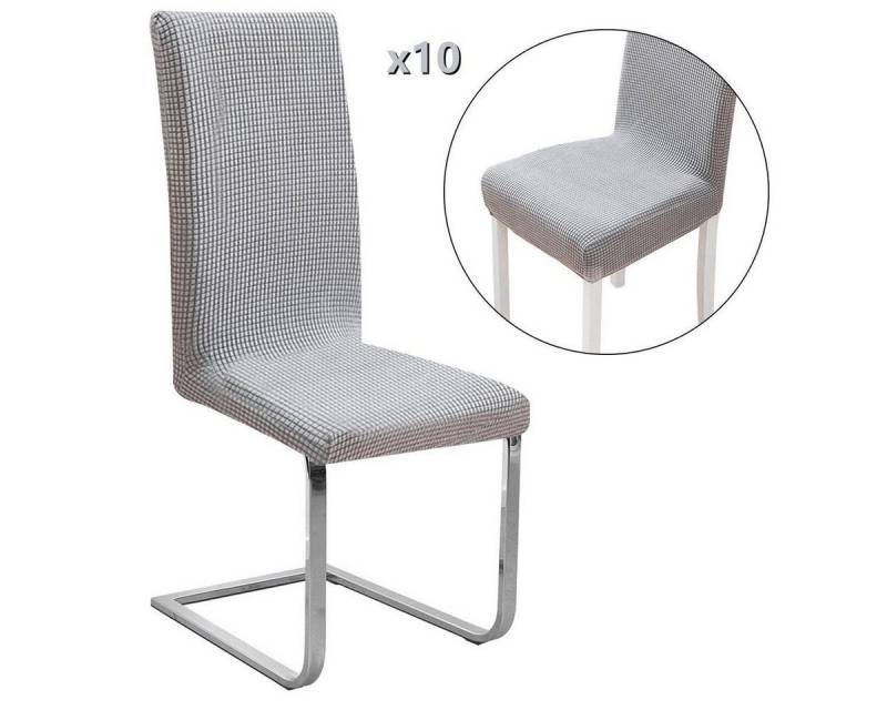 Simloveve Stuhlhusse Stretch Stuhlbezug 10er Set Stuhlhussen Waschbar elastische von Simloveve