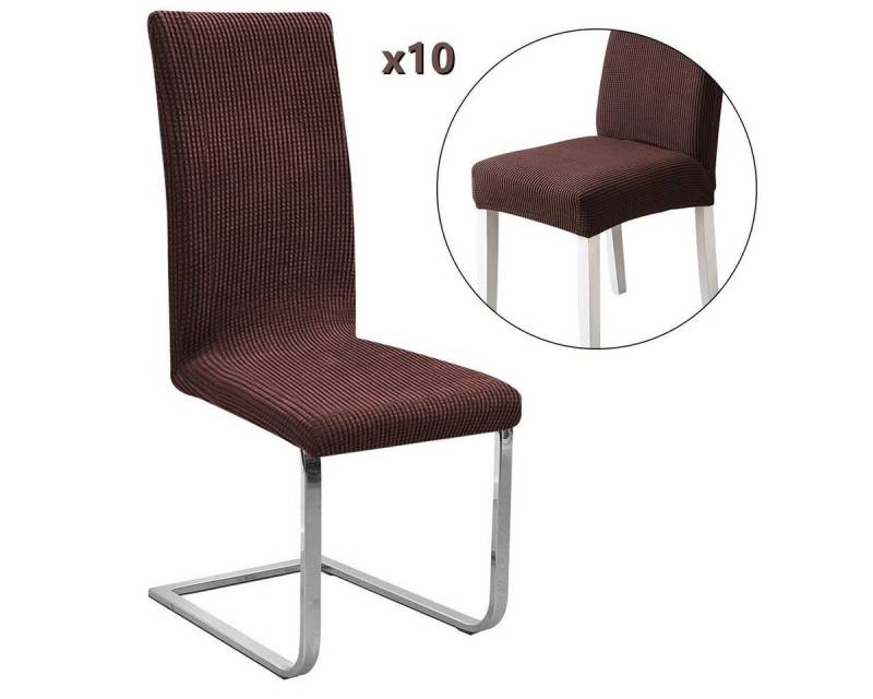 Simloveve Stuhlhusse Stretch Stuhlbezug 10er Set Stuhlhussen Waschbar elastische von Simloveve