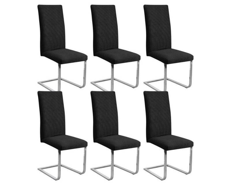 Simloveve Stuhlhusse Stretch Stuhlbezug 6er Set Stuhlhussen Waschbar elastische von Simloveve