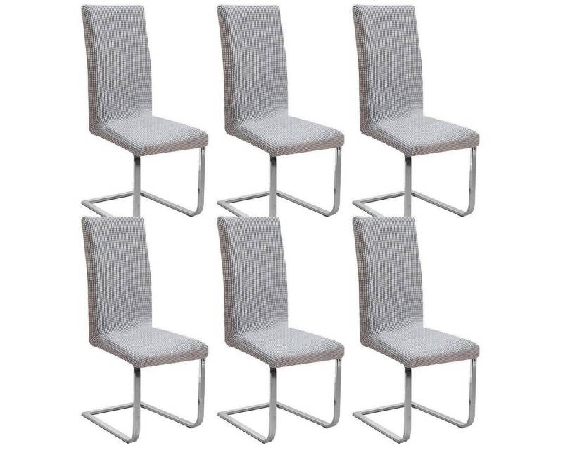 Simloveve Stuhlhusse Stretch Stuhlbezug 6er Set Stuhlhussen Waschbar elastische von Simloveve