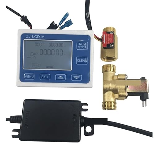 ZJ-LCD-M Quantitative Control Flow Sensor Meter, LCD Display Wasser Flow Meter G1/2 Hlal Sensor YF-B2 Durchflussüberwachung von MOOILKO