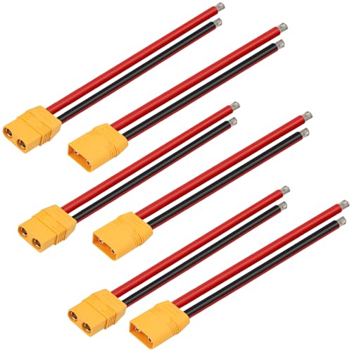 MOOKEERF 3 Paar XT90H XT90 Stecker und Buchse Stecker mit 150 mm 10 AWG Silikondraht für RC Lipo Akku FPV Racing Drohne von MOOKEERF