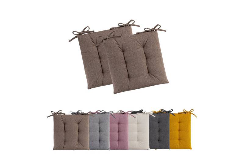 MOON Heimtextilien Sitzkissen 2er Pack verschiedene Farben Polyester Polyurethan Moon, mit Band von MOON Heimtextilien