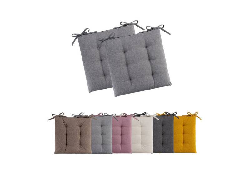 MOON Heimtextilien Sitzkissen 2er Pack verschiedene Farben Polyester Polyurethan Moon, mit Band von MOON Heimtextilien