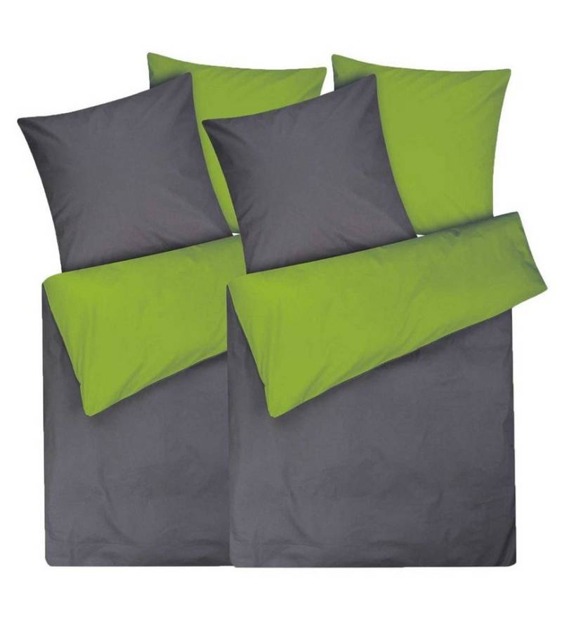 MOON Heimtextilien Wendebettwäsche 2er Pack MOON Renforcé UNI Bettwäsche 100% Baumwolle 135x200 / 80x80 von MOON Heimtextilien