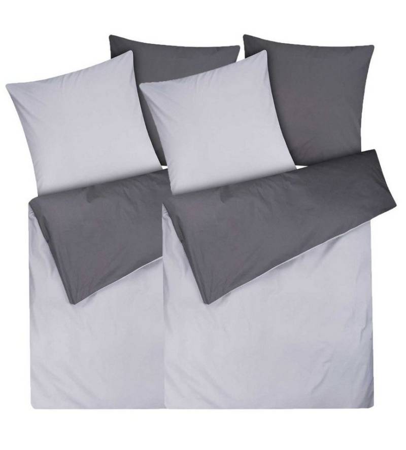 MOON Heimtextilien Wendebettwäsche 2er Pack MOON Renforcé UNI Bettwäsche 100% Baumwolle 135x200 / 80x80 von MOON Heimtextilien
