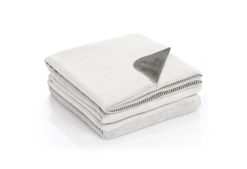 Wohndecke Moon Kuscheldecke Doubleface Baumwollmix ca 220x240cm gekettelter Rand, MOON Heimtextilien, Kuscheldecke von MOON Heimtextilien