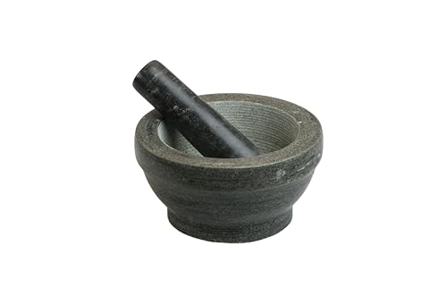 Mörser mit Stößel aus Granit/Stein, hochwertiger Steinmörser für Gewürze & Kräuter, Rutschfest & robust, Naturstein Küchenhelfer, Maße: Ø 16 cm, H 8.50 cm, MOON KITCHEN HOME Mörser mit Stößel aus Granit/Stein, hochwertiger Steinmörser für Gewürze & Kräuter, Rutschfest & robust, Naturstein Küchenhelfer, Maße: Ø 16 cm, H 8.50 cm, MOON KITCHEN HOME von MOON KITCHEN HOME