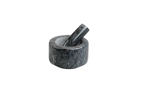 MOON HOME Mörser - Meteor grey, aus dunklem Marmor/Stein, Hochwertiger Steinmörser für Gewürze & Kräuter – Rutschfest & robust – Naturstein Küchenhelfer, Maße: Ø 13 x 8 cm MOON HOME Mörser - Meteor grey, aus dunklem Marmor/Stein, Hochwertiger Steinmörser für Gewürze & Kräuter – Rutschfest & robust – Naturstein Küchenhelfer, Maße: Ø 13 x 8 cm von MOON KITCHEN HOME