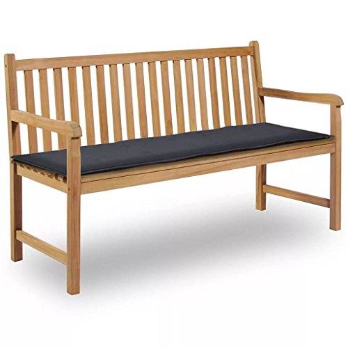 MOONAIRY Gartenbank-Auflage, Bankauflage, Bankkissen, Polster Sitzbank, Bench Cushion, Bankpolster Auflagen, Gartenbankauflage, Anthrazit 150x50x3 cm von MOONAIRY