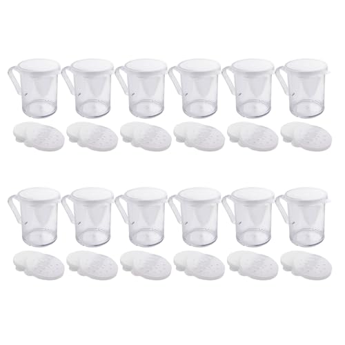 12 Stück Küche Zuckerstreuer Set mit feinen Maschen Deckel Mehlpulver Staubwedel Gewürzspender Küchenhelfer 12 Stück Küche Zuckerstreuer Set mit feinen Maschen Deckel Mehlpulver Staubwedel Gewürzspender Küchenhelfer von MOONDAME