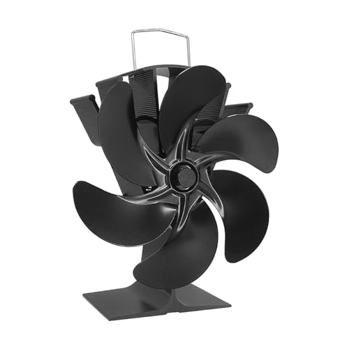 6Blades Ofenventilator Effiziente Wärmezirkulation Ofenventilator Ohne Strom Große Luft für Kamine Holzbrenner von MOONDAME
