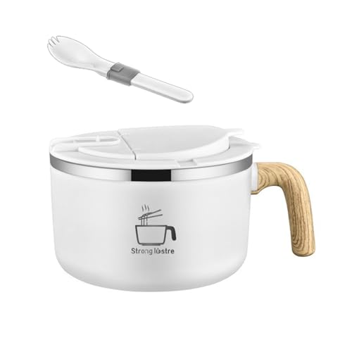 Easy Meals Nudelschüssel Mehrzweck-Edelstahl-Küchenschüssel für Ramen, Zuhause oder Büro von MOONDAME