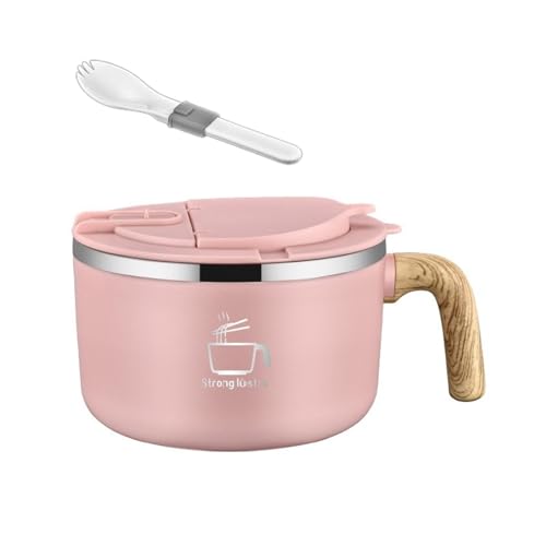 Easy Meals Nudelschüssel Mehrzweck-Edelstahl-Küchenschüssel für Ramen, Zuhause oder Büro von MOONDAME