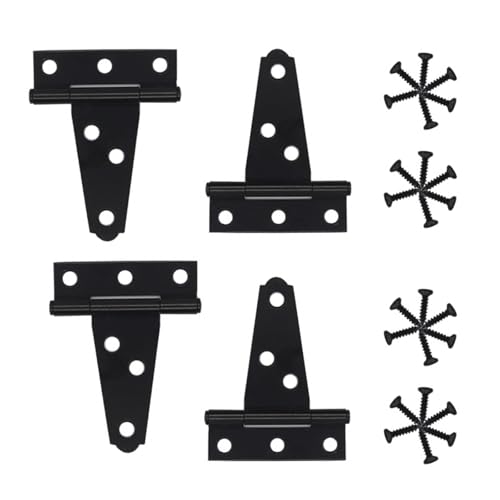 Industrielle T-Riemen, Schuppentürscharnier-Set, rostfrei, strapazierfähig, T-Scharnier-Set, robuste Metallbeschläge für Scheunen und Zäune von MOONDAME