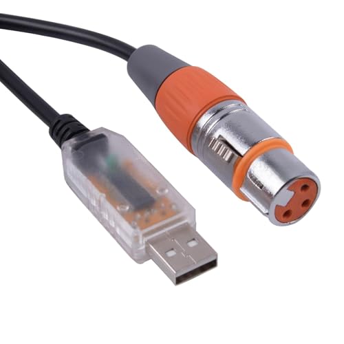 MOONDAME 180 cm Langes USB Zu DMX512-Adapterkabel Mit RS485-Konverter Für Bühnenbeleuchtung 3-poliger Anschluss Effizient von MOONDAME