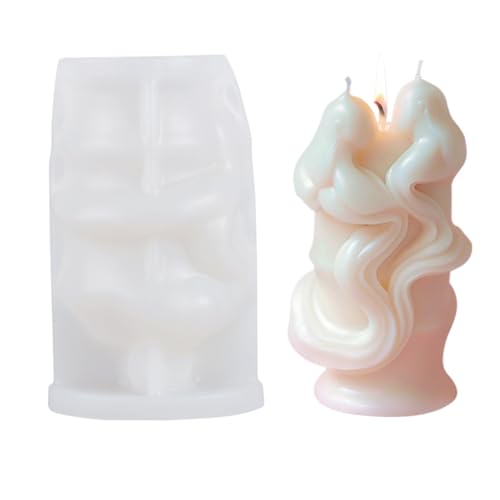 MOONDAME Gießformen, zarte Kerzenform, Silikon, Bastelanhänger, 3D-Kerzenformen, Kerzendekorationen, Formen von MOONDAME