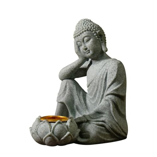 MOONDAME Handcrafts Buddhas Teelichthalter Stein Meditationsstatue Figur Skulptur oder Gartendekoration MOONDAME Handcrafts Buddhas Teelichthalter Stein Meditationsstatue Figur Skulptur oder Gartendekoration von MOONDAME