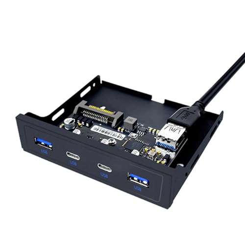 MOONDAME Interner 3 5-Zoll Laufwerksschacht USB Panel 2 USB3- Und 2 USB3.2-Anschlüsse Hochgeschwindigkeits-5 Gbit/s Für Verschiedene Systeme von MOONDAME