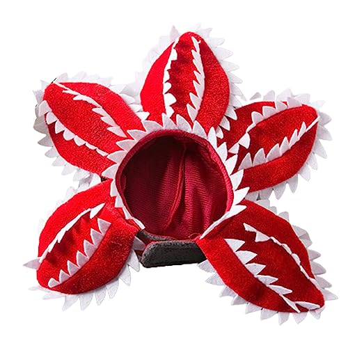 MOONDAME Kätzchen-Kopfbedeckung, weich, gruselige Blume, Kopfbedeckung, Hut für Hunde, Festival, Halloween von MOONDAME