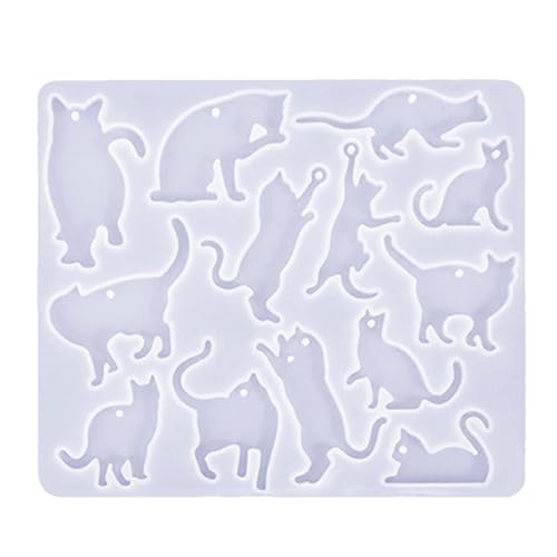 MOONDAME Katzen Ohrringe Silikonform Epoxidharz Formen Schmuckherstellung Formen Bastelzubehör Handgefertigte Anhängerformen Mit Loch MOONDAME Katzen Ohrringe Silikonform Epoxidharz Formen Schmuckherstellung Formen Bastelzubehör Handgefertigte Anhängerformen Mit Loch von MOONDAME