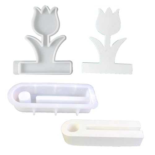 MOONDAME Kerzenständer Harze Formen Blume Kerzenhalter Silikonformen Gussteile Formen für Tisch Home Dekorationen von MOONDAME