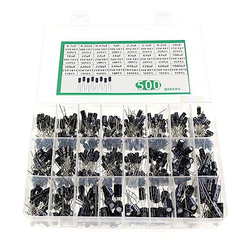 MOONDAME Mehrschichtiger Monolithischer Keramik Elektrolytkondensator Sortierte Kits Mit Aufbewahrungsbox 0 1 UF-1000 24-Werte Sortiment von MOONDAME