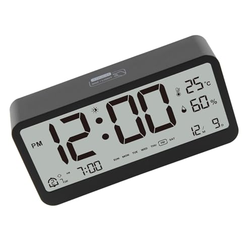 MOONDAME Multifunktionale Digitaluhr, geräuschlose Tischuhr mit automatischem Nachtglühen für empfindliche Schläfer MOONDAME Multifunktionale Digitaluhr, geräuschlose Tischuhr mit automatischem Nachtglühen für empfindliche Schläfer von MOONDAME