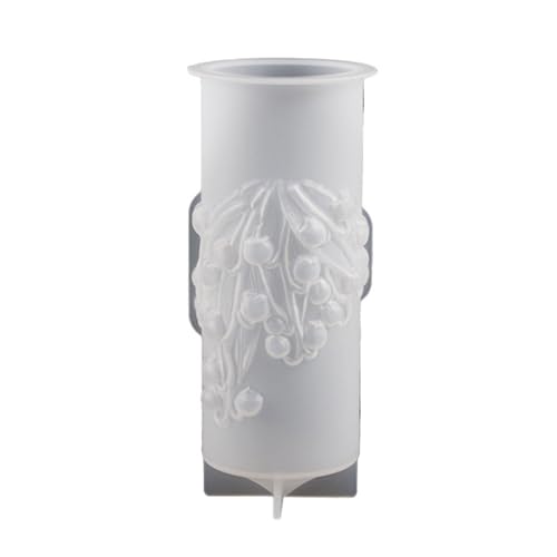 MOONDAME Silikonform für Gips und Kerzen, Blume, zylinderförmig, Ornament, Kerzenformen von MOONDAME