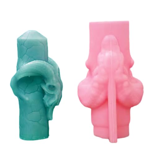 MOONDAME Silikonformen in Ziegen-Schädelform für Epoxidharz, Halloween-Silikonformen für Seife, Halloween-Geschenk von MOONDAME