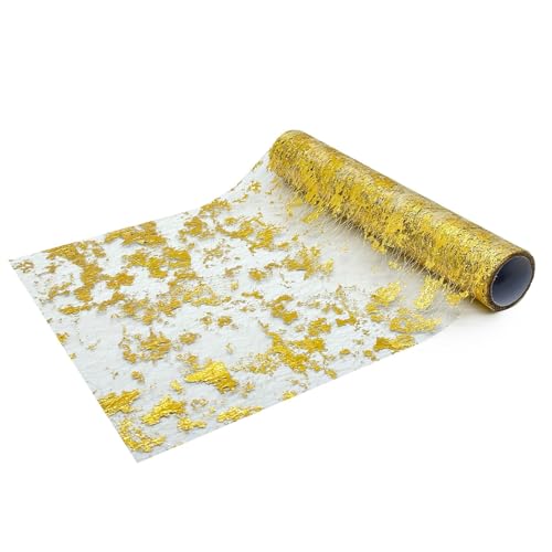 MOONDAME Tischdecke mit Goldfolie, Tischläufer aus Polyesterstoff, Tischdecke für besondere Anlässe von MOONDAME
