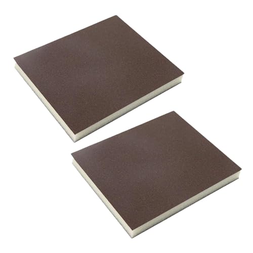 Mehrzweck-Schleifschwamm, Schleifpapier, verschiedene Körnungen, Schleifwerkzeug mit Körnungen, Komfortgriffen, Schaumstoff-Sandblock, 2 Stück Mehrzweck-Schleifschwamm, Schleifpapier, verschiedene Körnungen, Schleifwerkzeug mit Körnungen, Komfortgriffen, Schaumstoff-Sandblock, 2 Stück von MOONDAME
