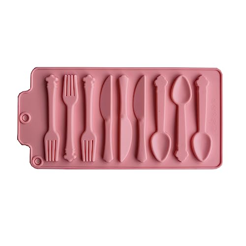 Messer Gabel Löffel Zucker Kuchen Formen Fondant Kuchen Lebensmittelqualität Silikonform Backwerkzeuge Zuckerform Schokolade Fondant Form von MOONDAME